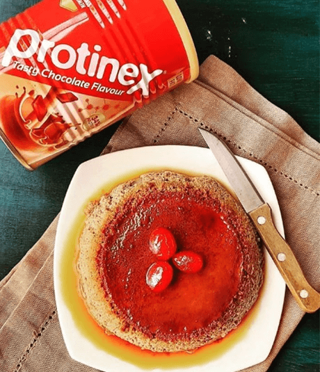 Chocolate Creme Caramel Made With Protinex